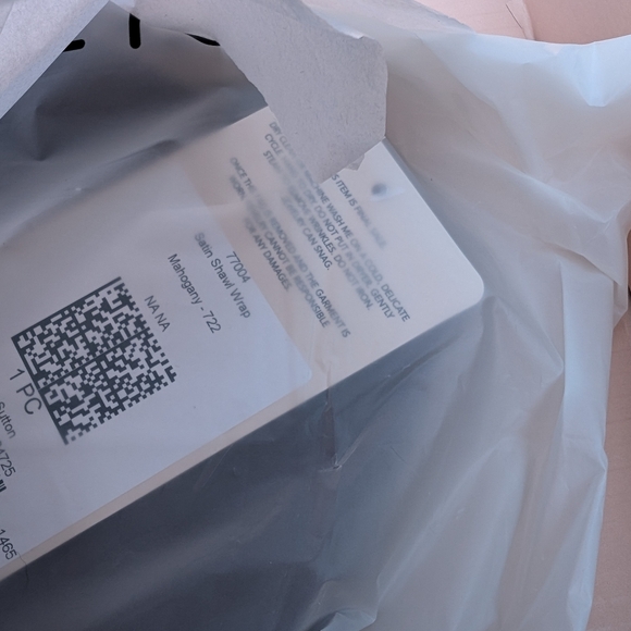 Revelry Satin Shawl Wrap in Mahogany - Picture 6 of 6